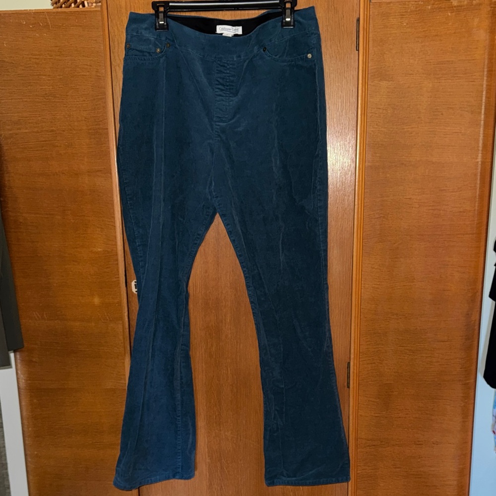 Coldwater Creek Teal Corduroy Trousers